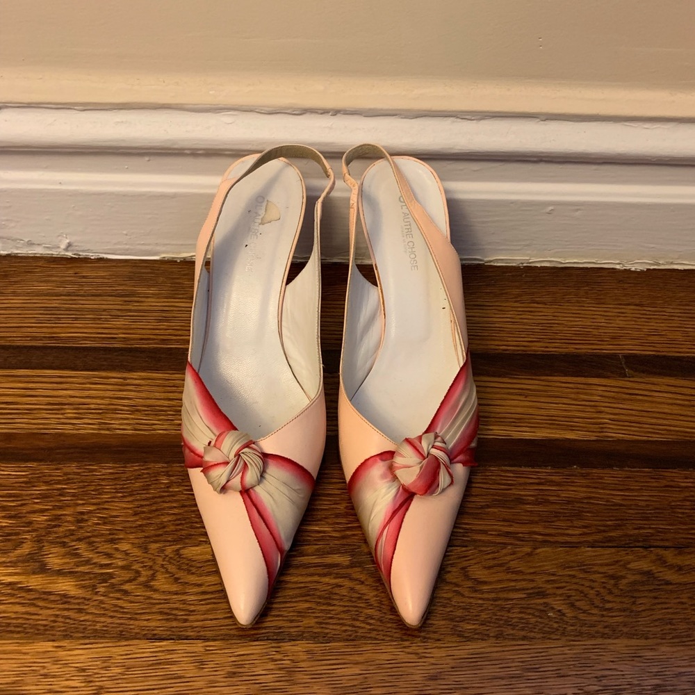 L’AUTRE CHOSE point-toe ribbon pumps